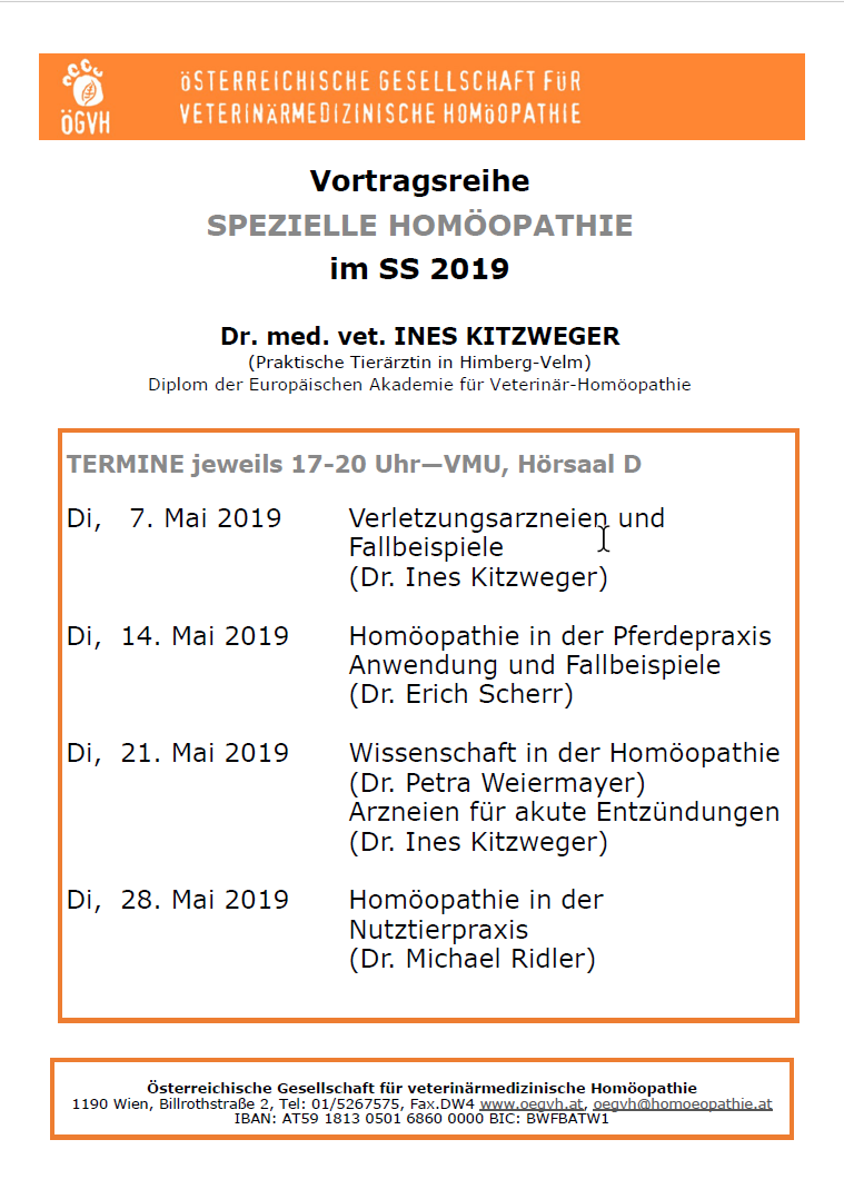 REMINDER: Vortragsreihe an der VMU Wien