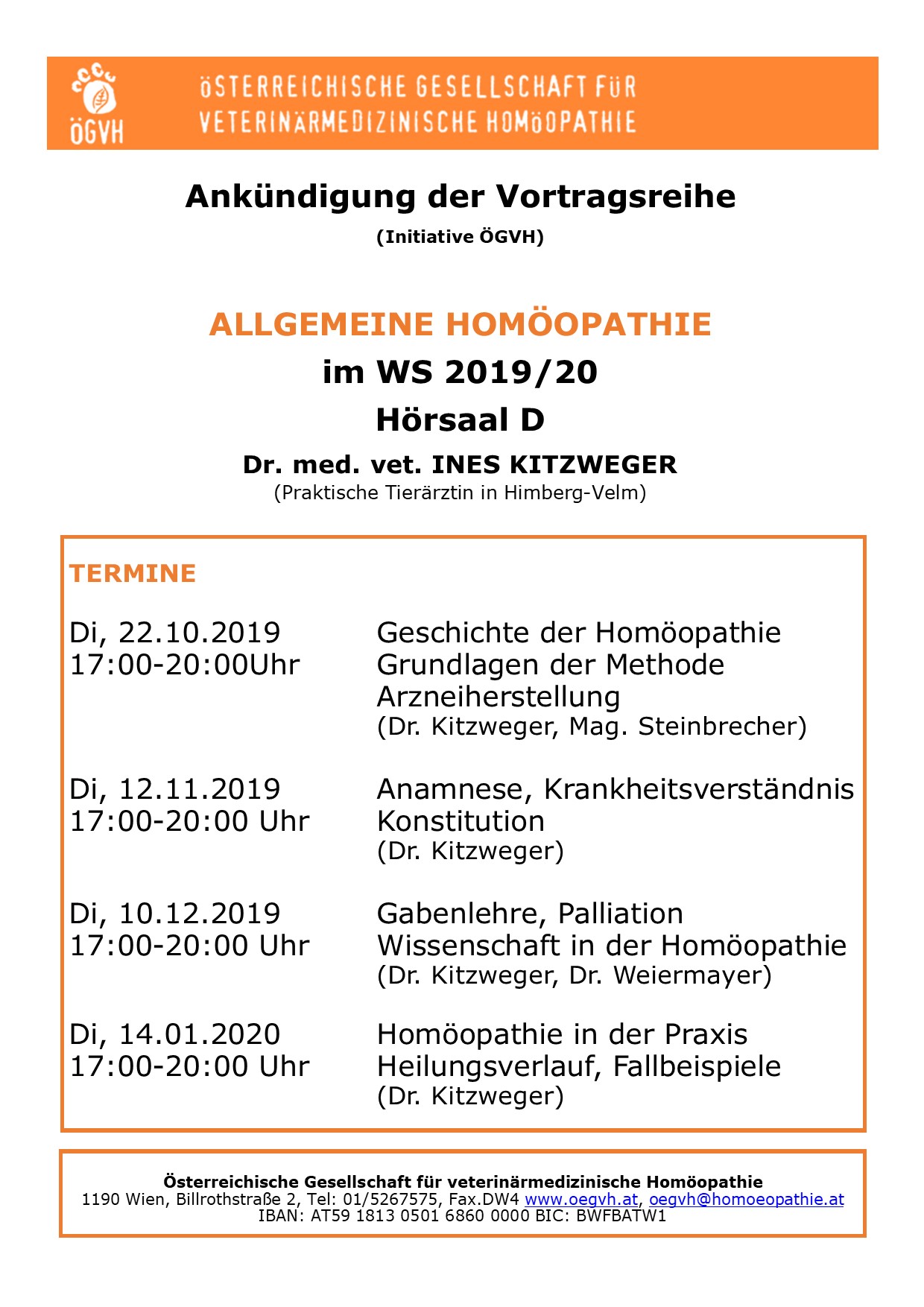 Vortragsreihe an der VMU