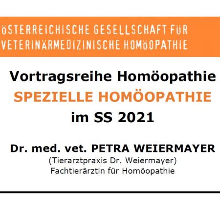 Vortragsreihe Homöopathie an der VetMedUni im Sommersemester mit neuem, praxisnahen Konzept